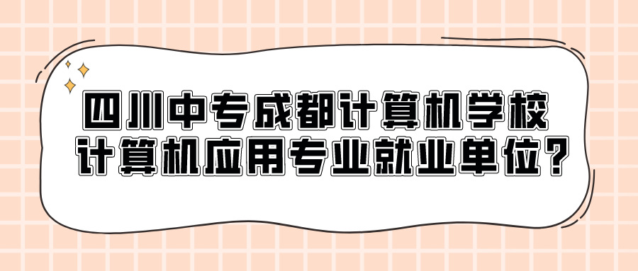 四川中专成都计算机学校计算机应用专业就业单位？